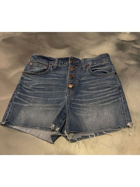 Madewell Pants - Madewell High-Rise Denim Shorts Women’s Size 27 Button Fly Frayed